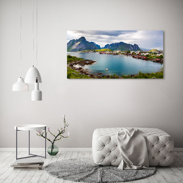 Quadro in vetro Isole Lofoten in Norvegia