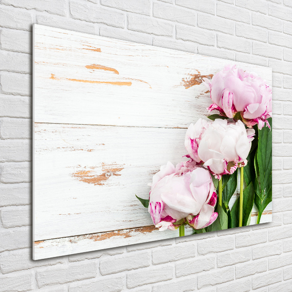 Quadro in vetro Peonie