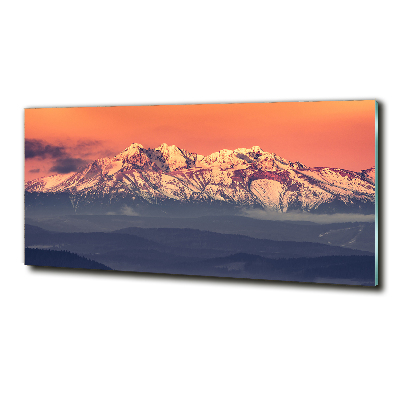 Quadro vetro Alba sui Monti Tatra