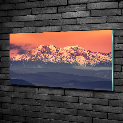 Quadro vetro Alba sui Monti Tatra