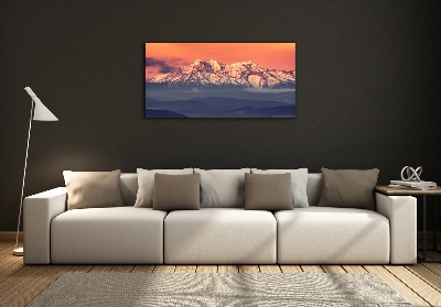 Quadro vetro Alba sui Monti Tatra
