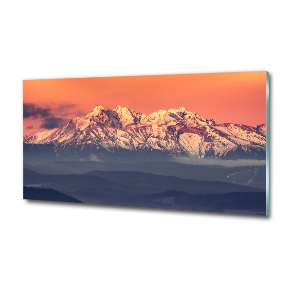 Quadro vetro Alba sui Monti Tatra