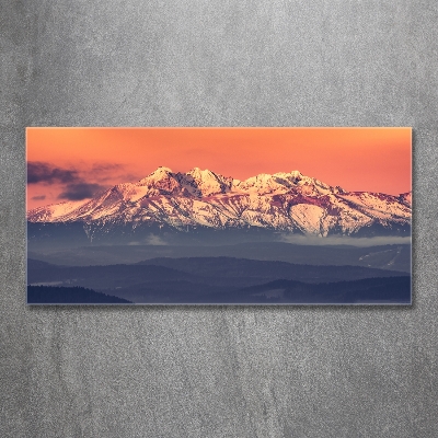 Quadro vetro Alba sui Monti Tatra