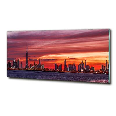 Quadro su vetro Tramonto Dubai