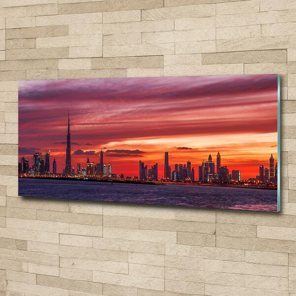 Quadro su vetro Tramonto Dubai