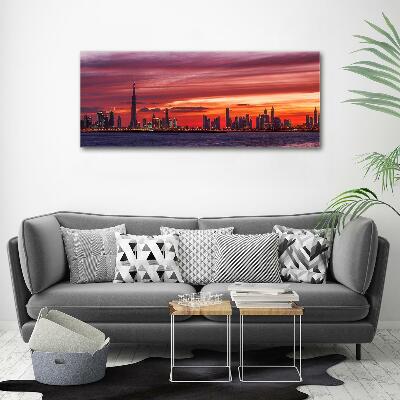 Quadro su vetro Tramonto Dubai