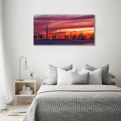 Quadro su vetro Tramonto Dubai
