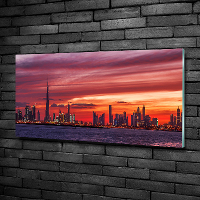 Quadro su vetro Tramonto Dubai