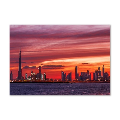 Quadro su vetro Tramonto Dubai