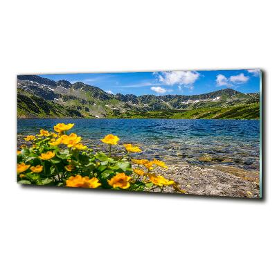 Quadro su vetro Lago tra le montagne