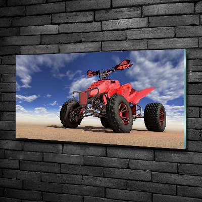 Quadro in verde Quad nel deserto