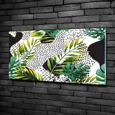 Quadro in verde Foglie tropicali
