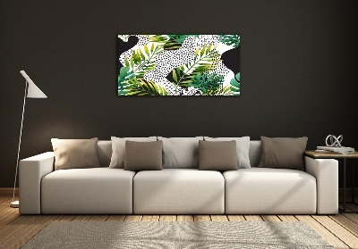 Quadro in verde Foglie tropicali