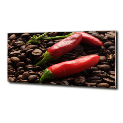 Quadro su vetro Peperoncino e caffè