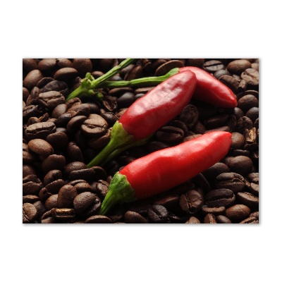 Quadro su vetro Peperoncino e caffè