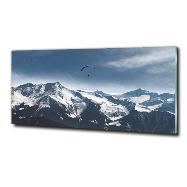 Quadro su vetro Alpi del parapendio