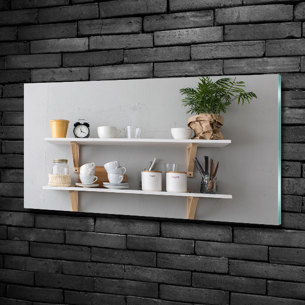 Quadro vetro Decorazioni sullo scaffale