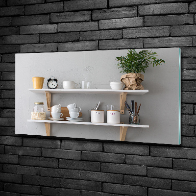 Quadro vetro Decorazioni sullo scaffale