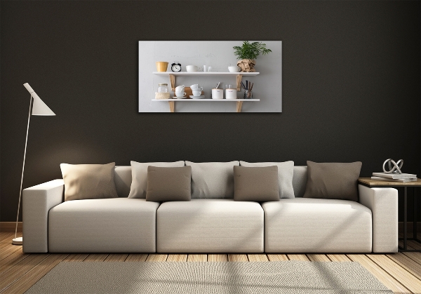 Quadro vetro Decorazioni sullo scaffale