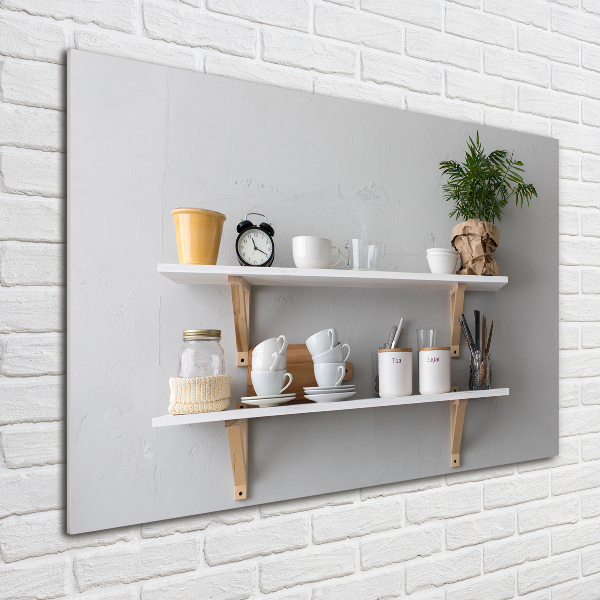 Quadro vetro Decorazioni sullo scaffale