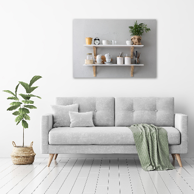 Quadro vetro Decorazioni sullo scaffale