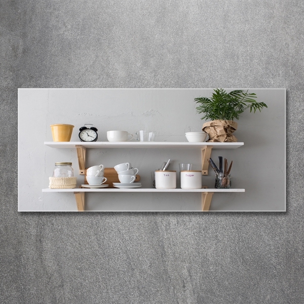 Quadro vetro Decorazioni sullo scaffale