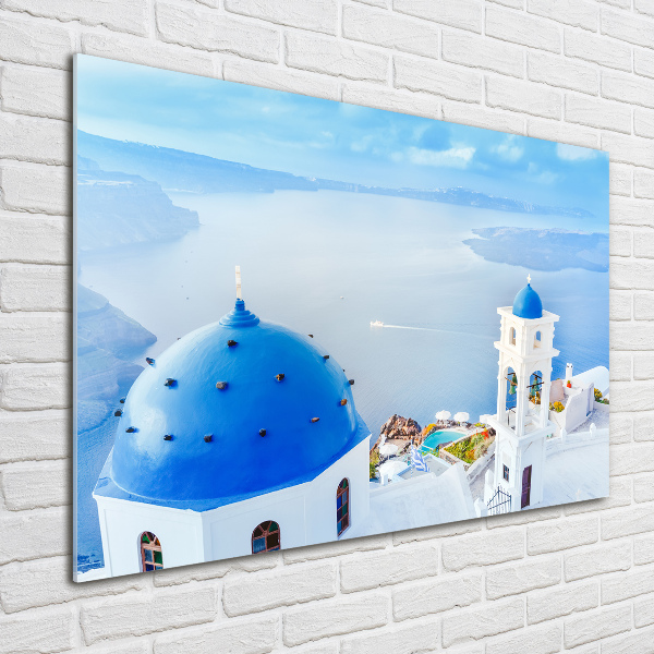 Quadro vetro Santorini, Grecia