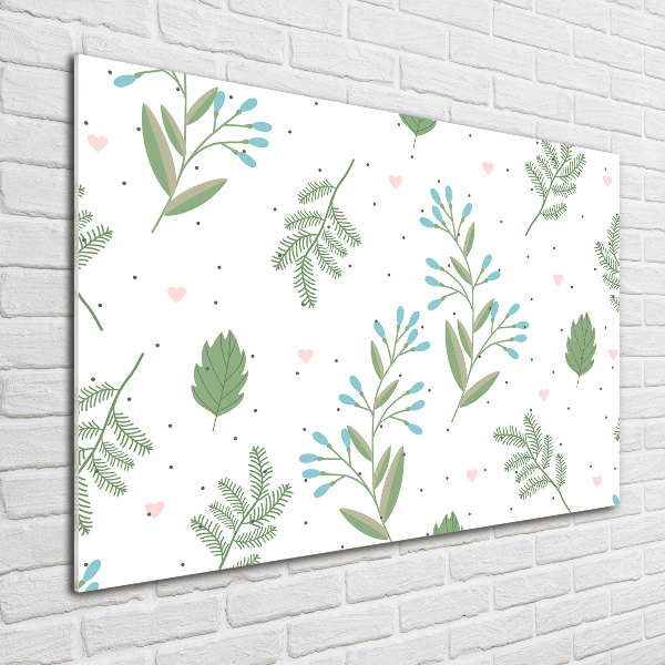 Quadro in verde Foglie