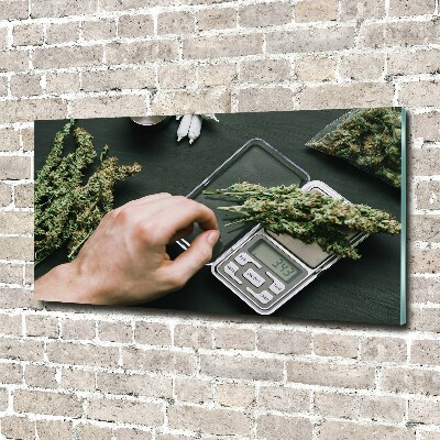 Quadro in vetro Cime di marijuana