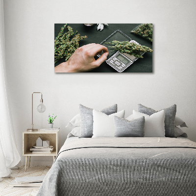 Quadro in vetro Cime di marijuana