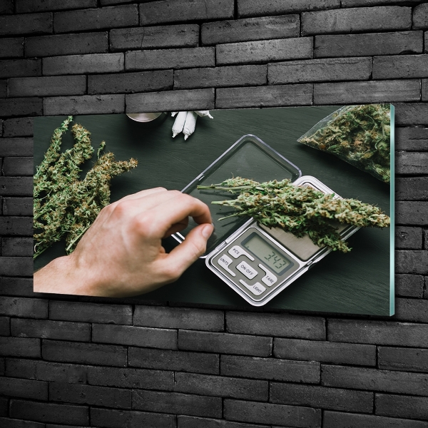 Quadro in vetro Cime di marijuana