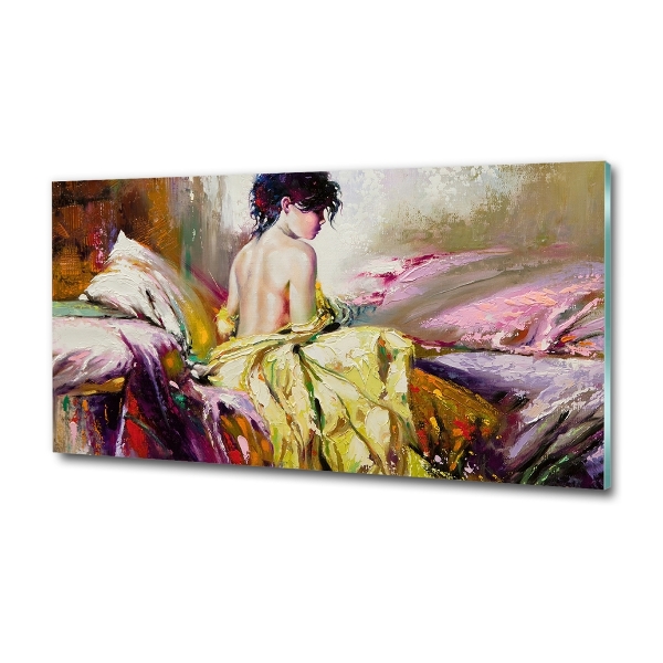 Quadro su vetro Donna seminuda