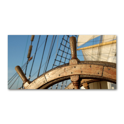 Quadro su vetro Il timone di uno yacht