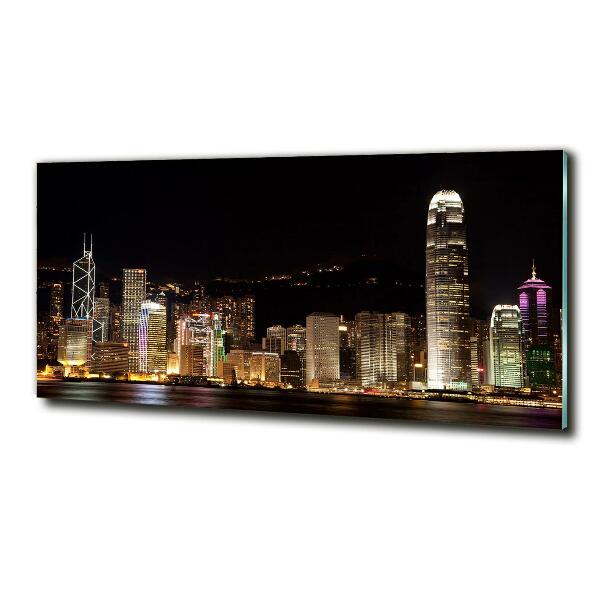 Quadro su vetro Hong Kong di notte