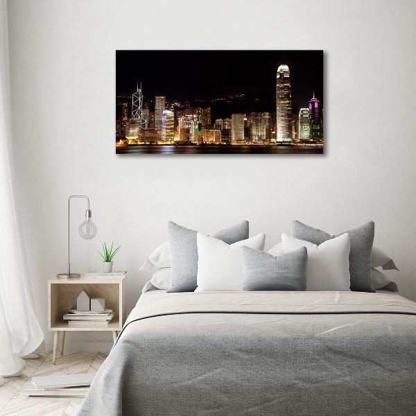 Quadro su vetro Hong Kong di notte