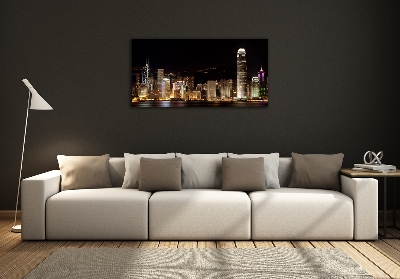 Quadro su vetro Hong Kong di notte