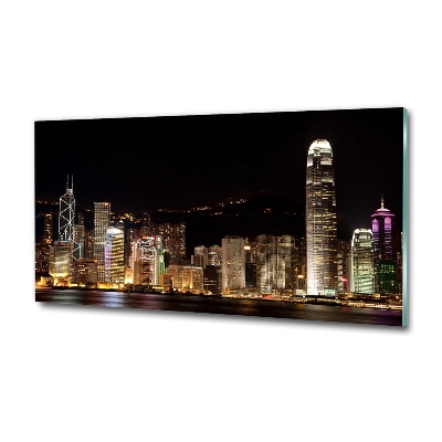 Quadro su vetro Hong Kong di notte