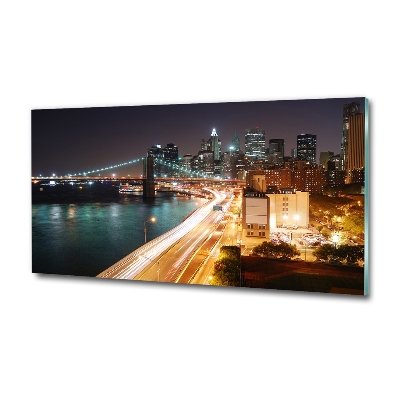 Quadro vetro New York di notte