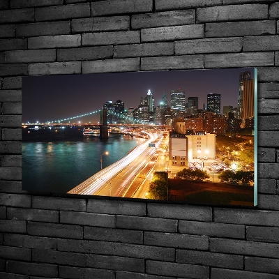 Quadro vetro New York di notte