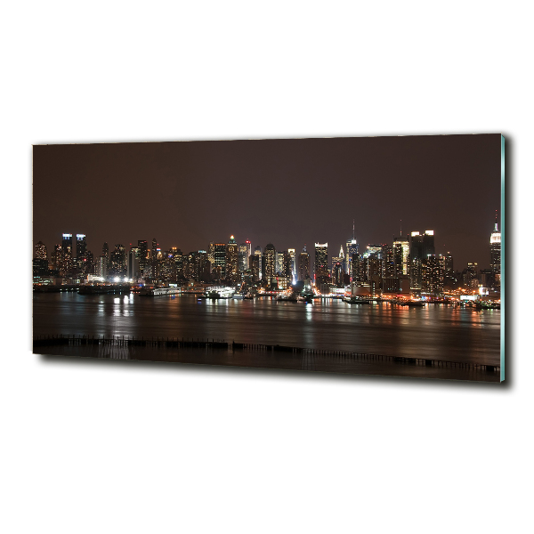 Quadro su vetro New York di notte