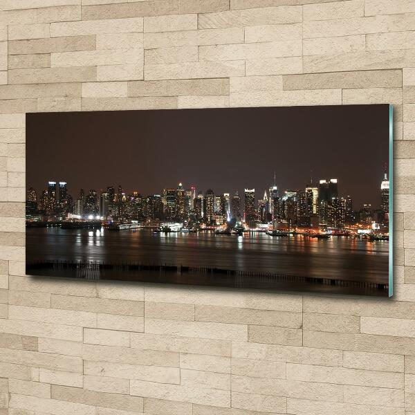 Quadro su vetro New York di notte