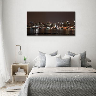 Quadro su vetro New York di notte