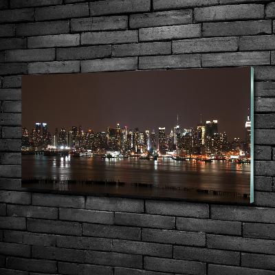 Quadro su vetro New York di notte