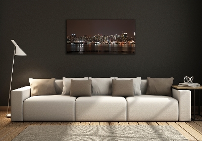 Quadro su vetro New York di notte