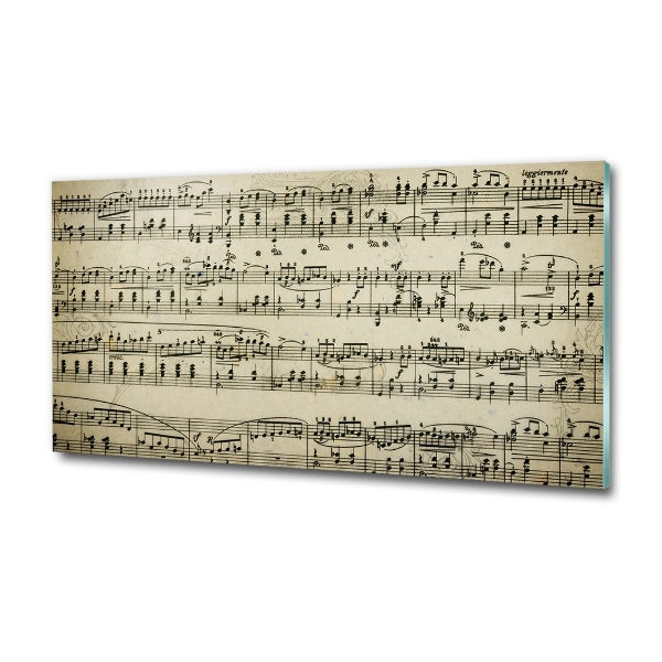 Quadro su vetro Note sul pentagramma