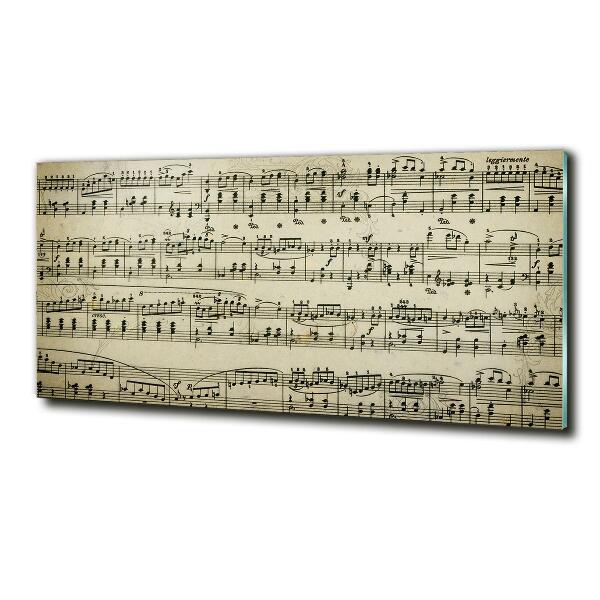 Quadro su vetro Note sul pentagramma