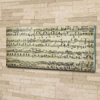 Quadro su vetro Note sul pentagramma