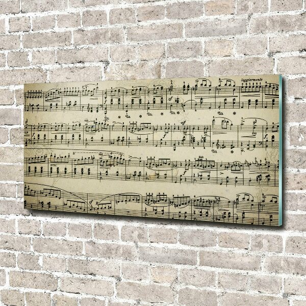 Quadro su vetro Note sul pentagramma