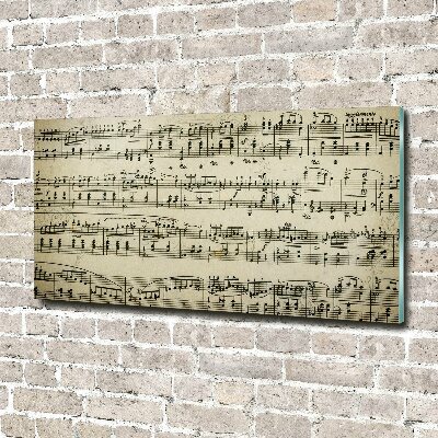 Quadro su vetro Note sul pentagramma