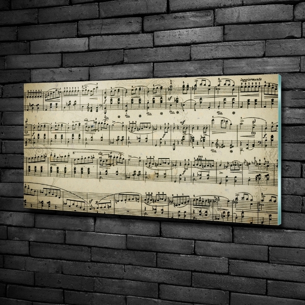 Quadro su vetro Note sul pentagramma